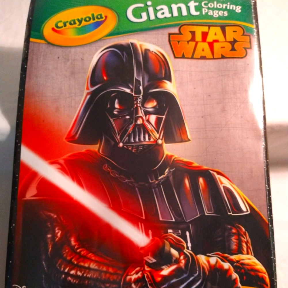 CRAYOLA 18 GIANT STAR WARS COLORING PAGES & 24 CRAYOLA CRAYONS (* COLLECTIBLE *)